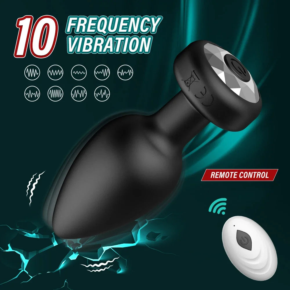 VibeMax: Bluetooth Remote Control Anal Vibrator – 10 Modes of Prostate & G-Spot Pleasure