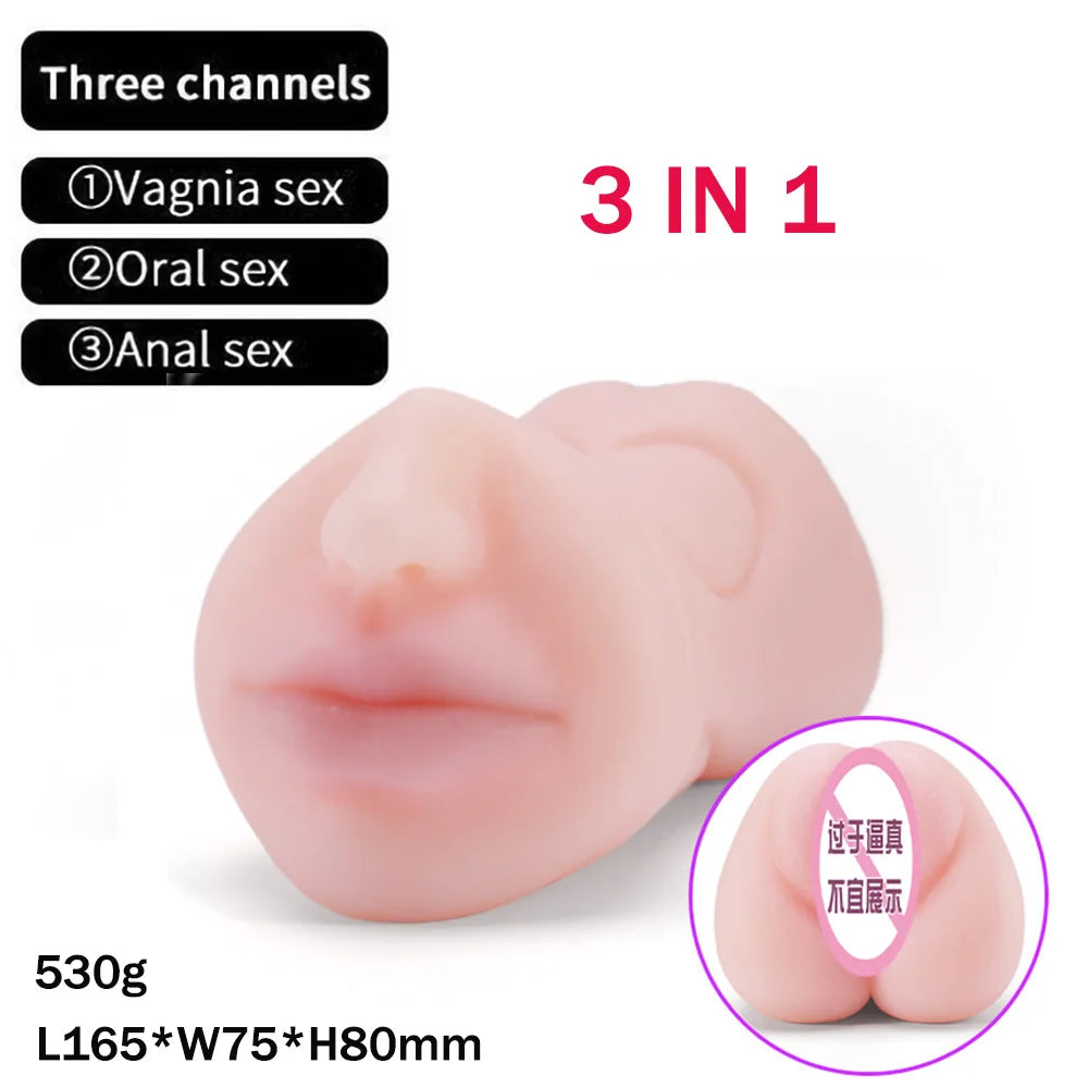 3-in-1 Discreet Male Stimulation Toy | Multipurpose Silicone Pleasure Device