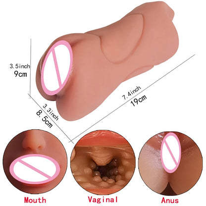 3-in-1 Discreet Male Stimulation Toy | Multipurpose Silicone Pleasure Device