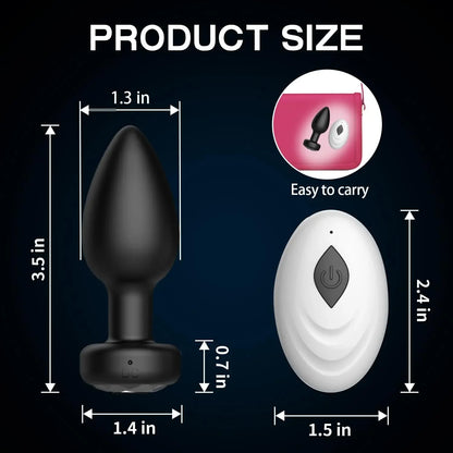 VibeMax: Bluetooth Remote Control Anal Vibrator – 10 Modes of Prostate & G-Spot Pleasure