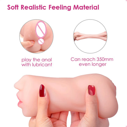 3-in-1 Discreet Male Stimulation Toy | Multipurpose Silicone Pleasure Device