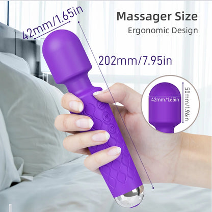 Ultimate Magic Wand: Powerful G-Spot & Clitoral Vibrator – 20 Modes & 8 Intensities