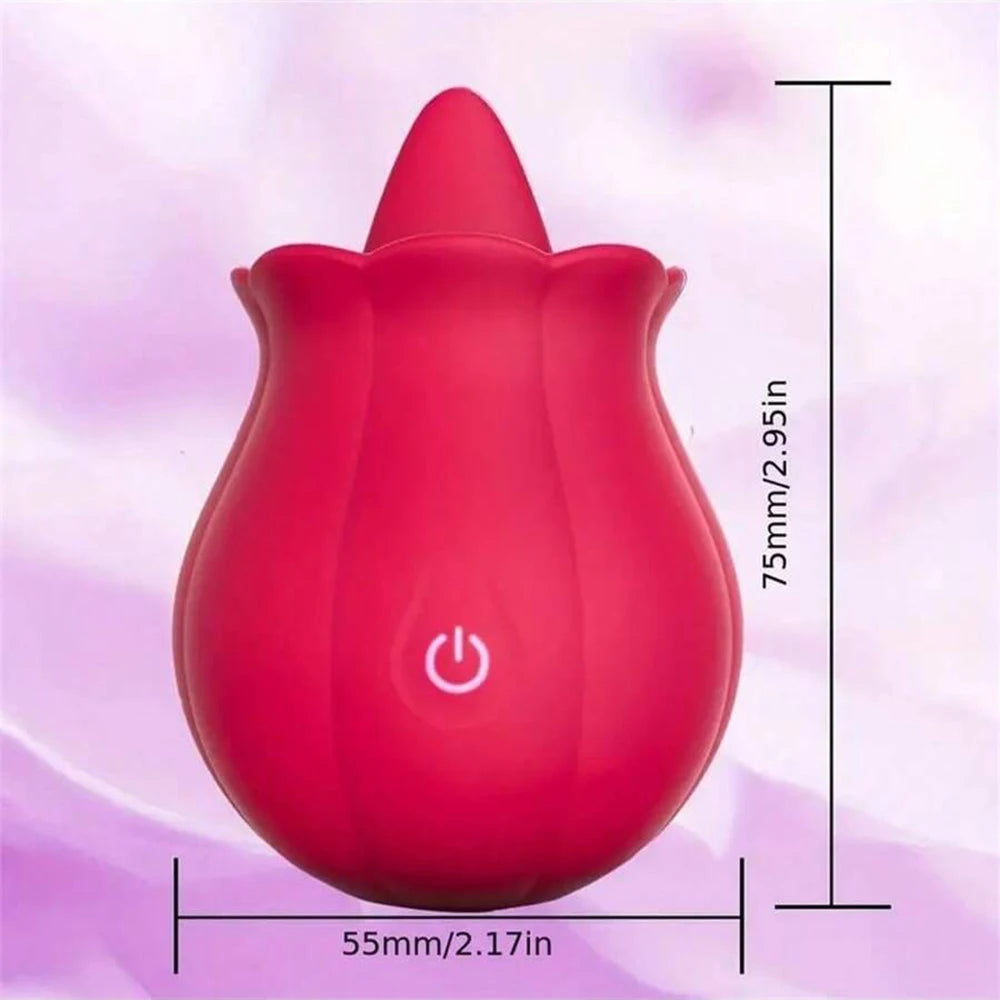 Rose Kiss Swinging Tongue Vibrator