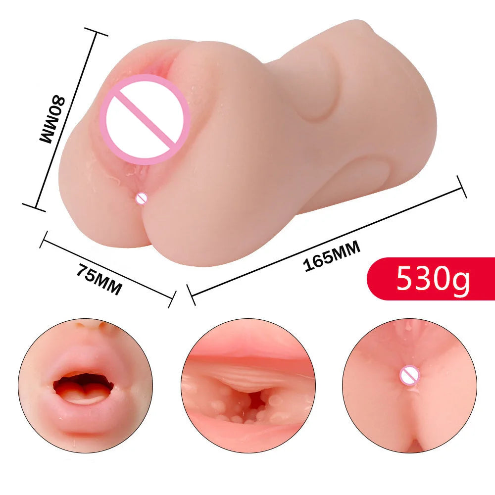 3-in-1 Discreet Male Stimulation Toy | Multipurpose Silicone Pleasure Device